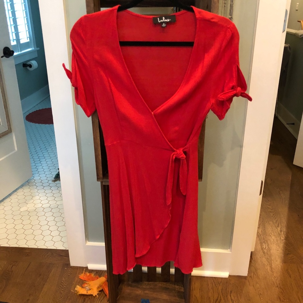 My philosophy red wrap dress